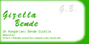 gizella bende business card